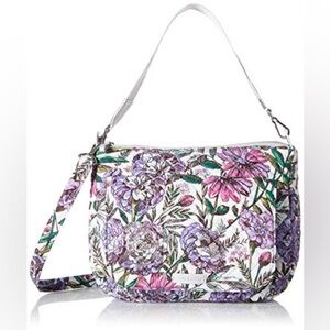 Vera Bradley Lavender Meadow Carson Floral Ladybug Crossbody Shoulder Bag